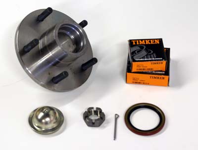 Front Hub Complete W/Timken Bearings