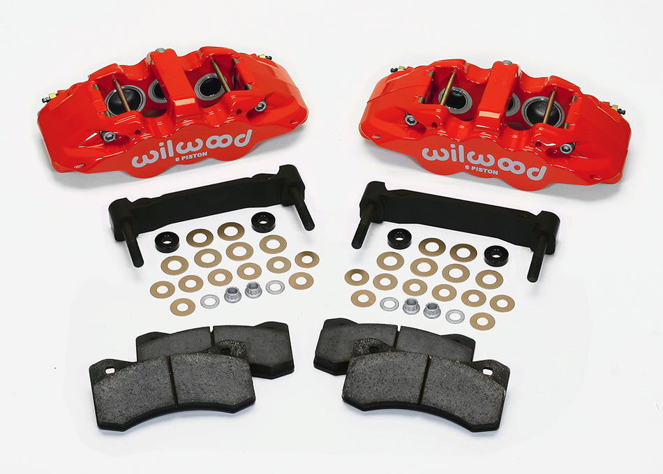 1997-2013 AERO6 Front Caliper and Bracket Upgrade Kit